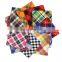 Wholesale low price personalized plaid tartan dog bandanas collar