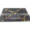 Factory price wholesale simulation coated  tempered glass cutting board with marble grain paper sticker 1 piece for 1 set