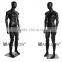 fiberglass egg head male matt black movable joint mannequins