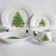 2016 new design Christmas tree 20pcs 30pcs round porcelain dinner set,vajilla de porcelana