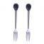 Head Skulls Knife Skeleton Resin Shelf For Home Kitchen Black Skull Fruit Fork Set