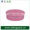 Customized decorative pink velvet large cardboard round gift box