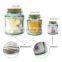 Portable Bottle Zip Lock  Mason Jar Stand Up Bag Resealable Mylar Bags with Clear Window Cute Smell Proof for Food Candy Snacks