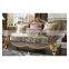 Wood frame free-standing antique beach white upholstered classic sofa set furniture