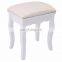 Folding Mirror Black Wood Vanity Set Makeup Table Dresser 4 Drawers + Stool