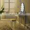 White 10 led lights mirror nordic dressing table bedroom modern with stool
