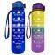 2021 ready to ship eco friendly portable tritan BPA free frosted plastic motivational milk jug water bottle 1 litre fitness