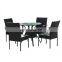 4 seater modern luxury high quality outdoor patio rattan set furniture restaurant dining table chair set