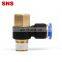 SNS SPHF Series pneumatic Hexagon universal female thread fitting one touch plastic swing elbow air hose tube connector