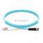 LC UPC to ST UPC Duplex 2.0mm PVC(OFNR) OM4 Multimode Fiber Optic Patch Cable
