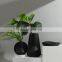 Modern Luxury Nordic Handmade Stripe Creative Black Home Decor Bowl Ceramic Flower Vases