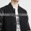 wholesaler wool mix varsity jacket leather sleeves