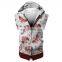 Mens Fitness Sleeveless Hoodies Full Zip Pocket Sweatshirts Custom Gym Hoodie Style Zipper-Up