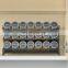 Spice Rack Organizer with Spice Jars,  Spice Labels, Chalk Marker and Funnel Set for Cabinet, Countertop, Pantry