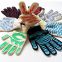 Cotton Outer Cotton Inner BBQ Gloves Barbecue Gloves Oven Gloves Heat Resistant Gloves with Silicone Grip