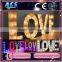 ACS led lighted letters for wedding love signs bulb letters