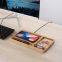 Multi-in-one Multi-functional Wireless Charger with Bamboo Storage Box Efficient Charging Mobile Phone Charging Items Store Neat