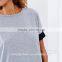 Cotton t shirt for women with high quality O-neck short sleeve blank t shirt TS037