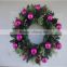 Custom new style clamp wreath rings christmas decoration wreaths 12 inch