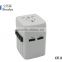CE ROHS Listed World Travel adapter with 2 USB/travel electrical adapter with USB/Universal travel adapter with USB charger
