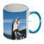 White colorful sublimation mug ,logo printing coffee mug,promotional mugs