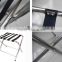 Household Essentials Luggage Rack, Chrome Frame with Black Straps