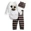 competitive lovely bear carton printing baby 3 pcs romper set boy toddler one piece clothing for autumn newborn hat pants jumper