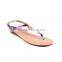 summer New arrival fashion leather women's sexy flat flip flops women's thongs sandals slippers plus size