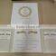 Hot sale high-end elegant ivory silk folio wedding invitations with ribbons & crystal brooches                        
                                                Quality Choice