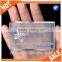 One side printed plastic 30 mil transparent card / business cards