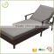 KD swimming pool poly wicker sun lounger for outdoor rattan sunbed