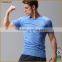 2016 Custom Design 100% Cotton Men's Heather Plain Round Neck Sports T Shirt