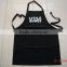 cheap BBQ apron &cotton apron for kitchen and promotion black bib apron with printing -52