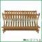 kitchen & restaurant bamboo dish rack with cooking utensil holder