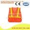 Riding reflective vest safety night reflective jacket Fluorescent yellow and orange M-XL customize logo printing