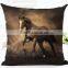 Woven Linen Horses Style Cushion Cover Sofa Car Office Home Decorative Pillows Case Horse Pattern Printing