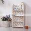 French Baroque Style Wood Carved Bookcase With Antique White