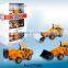 metal pull back shop truck toy, alloy pull back engineering van toy
