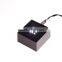 Cube black plastic LED light base with power adaptor for crystals
