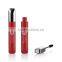 Custom empty flat red mascara eyelash packaging tube with brush