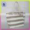 Beautiful ladies tote beach bag with nature stripe handbags