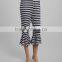 2016 fashion lady blue lace top white stripe dress yiwu factory wholesale dress set