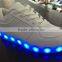 PU Fashion led light running shoes light and soft for men and women kids runners cheap price