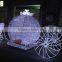 Outdoor christmas decoration horse carriage fancy gaint horse lighted carriage led for christmas with high quality