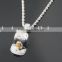 Hip-hop style street dancing boys alloy hat pendant braided chain necklace