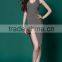 Elastic Cotton Fabric High Side Slit Ladies Sleeveless Dress