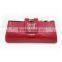 lady big straigt clip crocodile lines material clutch purse