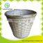 Bamboo weaving plant basket with plastic bag