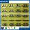 High quality self adhesive gold embossed sticker