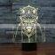 3D Optical Night Light Villian Warrier 7 RGB Light Colors 10 LEDs AA Battery or DC 5V Mixed Lot